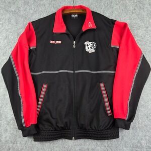 Kelme Futbol Mens Track Jacket Black Red World Class Soccer Vintage Size L Spain